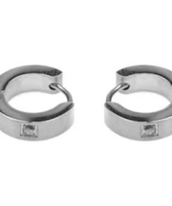 Сережки Steel Story з медичної сталі 316L з кристалами цирконію, СС-1018