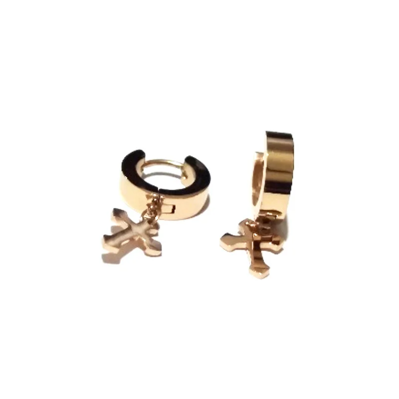 Сережки Steel Story з медичної сталі 316L з позолотою, СС-1035
