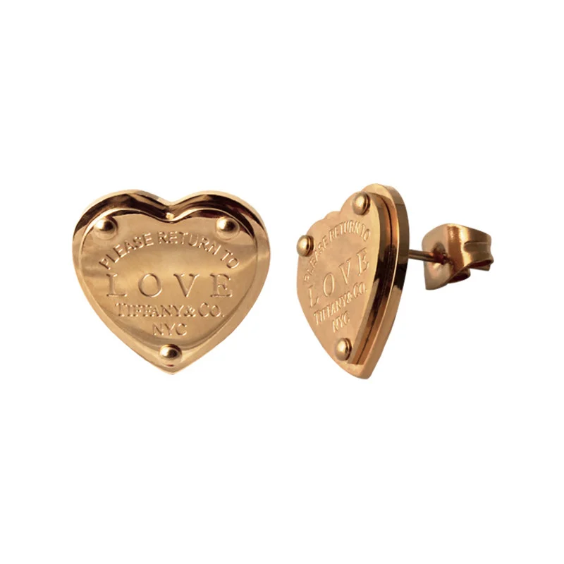 Серьги Steel Story из медицинской стали 316L с позолотой, CZ-1202