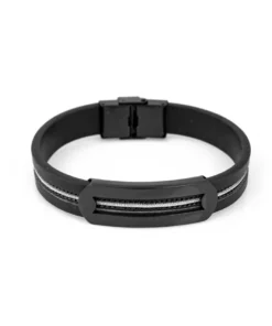 Браслет Steel Story из медицинской стали 316L и экокожи BSK-2170