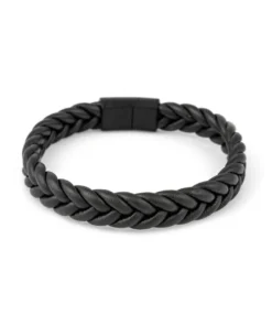 Браслет Steel Story из медицинской стали 316L и экокожи BSK-2180