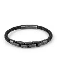 Браслет Steel Story из медицинской стали 316L и экокожи BSK-2184