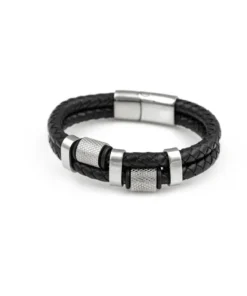 Браслет Steel Story из медицинской стали 316L и экокожи BS - 2149