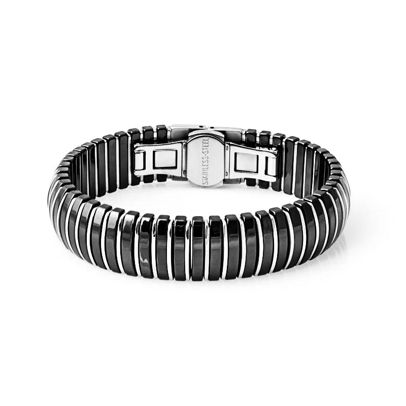 Браслет Steel Story из керамики и медицинской стали 316L, БК-2045
