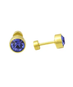Серьги Steel Story из медицинской стали 316L с кристаллами циркония, СС-1419
