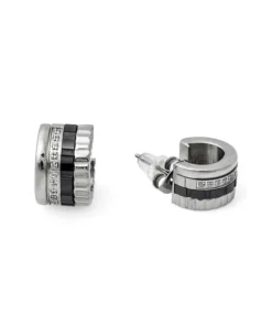 Сережки Steel Story з кераміки та медичної сталі з кристалами цирконію, СК-1344